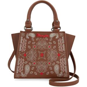 imageWrangler Small Tote Purse Cute Womens Handbags Western Paisley Print Satchel BagsPaisleybrown