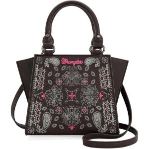 imageWrangler Small Tote Purse Cute Womens Handbags Western Paisley Print Satchel BagsPaisleycoffee