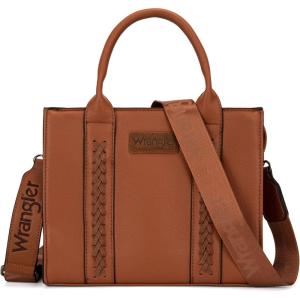 imageWrangler Tote Bags for Women Tophandle Handbags and Purse for Women with Adjustable StrapA Classic Brown