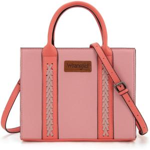 imageWrangler Tote Bags for Women Tophandle Handbags and Purse for Women with Adjustable StrapBpink