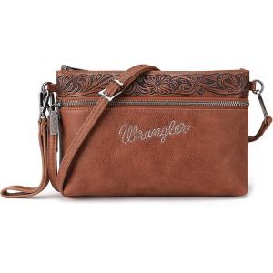 imageWrangler Western Cowhide Crossbody Bags for Women Clutch Wristlet PursePatternbrown