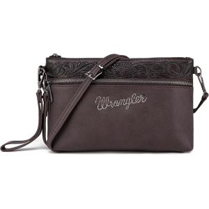 imageWrangler Western Cowhide Crossbody Bags for Women Clutch Wristlet PursePatterncoffee