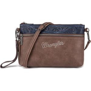imageWrangler Western Cowhide Crossbody Bags for Women Clutch Wristlet PursePatternjean