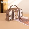imageMontana West  Wrangler Makeup Bags for Women Portable Aztec Toiletry Bag Southwestern Travel Cosmetic Organizer for Gift WG2203190LCFDwhite