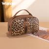 imageMontana West  Wrangler Makeup Bags for Women Portable Aztec Toiletry Bag Southwestern Travel Cosmetic Organizer for Gift WG2203190LCFSleopard brown