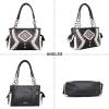 imageMontana West Aztec Collection Concealed Carry Satchel Western Shoulder Handbag Purses for Women MW1012G8085BK
