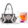 imageMontana West Aztec Collection Concealed Carry Satchel Western Shoulder Handbag Purses for Women MW1012G8085BK