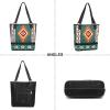 imageMontana West Aztec Tapestry Tote Bag Vegan Leather Tooling Western Shoulder Handbag Purses for Women MW1096G8113BK
