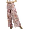 imageMontana West Flowy Boho Pants for Women Lounge Palazzo Summer Beach Pants ABP1054ORL Orange