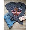 imageMontana West Graphic Tees for Women Vintage T Shirts Cross with American Flag Wings Printed Short Sleeve T Shirt ABT3020S