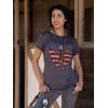 imageMontana West Graphic Tees for Women Vintage T Shirts Cross with American Flag Wings Printed Short Sleeve T Shirt ABT3020S