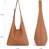 imageMontana West Hobo Bags Purse for Women Ultra Soft Foldable Shoulder Slouchy Handbags with Cosmetic bagClassiccaramel Brown