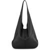 imageMontana West Hobo Bags Purse for Women Ultra Soft Foldable Shoulder Slouchy Handbags with Cosmetic bagEleganceblack