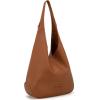 imageMontana West Hobo Bags Purse for Women Ultra Soft Foldable Shoulder Slouchy Handbags with Cosmetic bagElegancebrown