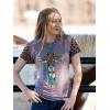 imageMontana West Leopard Cross Tshirts for Women Graphic Tees Vintage Crew Neck Short Sleeve Casual Top ABT3015S gray