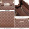 imageMontana West MEDIUM Tote Bag for Women Quilted Chain Handbags Shoulder Purse040brown
