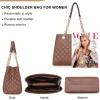 imageMontana West MEDIUM Tote Bag for Women Quilted Chain Handbags Shoulder Purse040brown