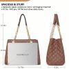 imageMontana West MEDIUM Tote Bag for Women Quilted Chain Handbags Shoulder Purse040brown