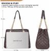 imageMontana West MEDIUM Tote Bag for Women Quilted Chain Handbags Shoulder Purse040coffee