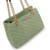 imageMontana West MEDIUM Tote Bag for Women Quilted Chain Handbags Shoulder Purse040light Green