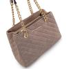imageMontana West MEDIUM Tote Bag for Women Quilted Chain Handbags Shoulder Purse040tan