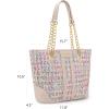 imageMontana West MEDIUM Tote Bag for Women Quilted Chain Handbags Shoulder PurseM Beige