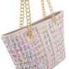 imageMontana West MEDIUM Tote Bag for Women Quilted Chain Handbags Shoulder PurseM Beige