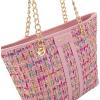 imageMontana West MEDIUM Tote Bag for Women Quilted Chain Handbags Shoulder PurseM Pink