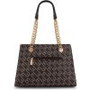 imageMontana West MEDIUM Tote Bag for Women Quilted Chain Handbags Shoulder PurseMonogram Coffee