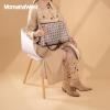 imageMontana West MEDIUM Tote Bag for Women Quilted Chain Handbags Shoulder PurseMonogram Khaki