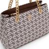imageMontana West MEDIUM Tote Bag for Women Quilted Chain Handbags Shoulder PurseMonogram Tan