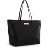 imageMontana West Medium Tote Bags for Women Shoulder Handbag with Zipper Lightweight Everyday Purse for Work Travel or ShoppingBlack