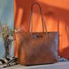 imageMontana West Medium Tote Bags for Women Shoulder Handbag with Zipper Lightweight Everyday Purse for Work Travel or ShoppingBrown