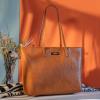 imageMontana West Medium Tote Bags for Women Shoulder Handbag with Zipper Lightweight Everyday Purse for Work Travel or ShoppingGinger Brown