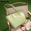imageMontana West Medium Tote Bags for Women Shoulder Handbag with Zipper Lightweight Everyday Purse for Work Travel or ShoppingGreen