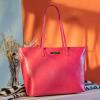 imageMontana West Medium Tote Bags for Women Shoulder Handbag with Zipper Lightweight Everyday Purse for Work Travel or ShoppingHot Pink