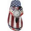 imageMontana West Patriotic Wedge Flip Flops For Women Rhinestones Summer American Flag Wedge Sandals US07S089RD6