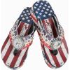 imageMontana West Patriotic Wedge Flip Flops For Women Rhinestones Summer American Flag Wedge Sandals US07S089RD6