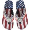 imageMontana West Patriotic Wedge Flip Flops For Women Rhinestones Summer American Flag Wedge Sandals US07S089RD6