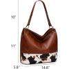 imageMontana West Purses for Women Hobo Shoulder Handbags with ZipperAcow Brown