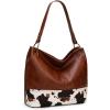 imageMontana West Purses for Women Hobo Shoulder Handbags with ZipperAcow Brown