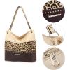 imageMontana West Purses for Women Hobo Shoulder Handbags with ZipperBbeigeLeopardCoffee