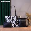 imageMontana West Purses for Women Tote Bag 3Pcs Set Leopard Print Satchel Handbags055 Cow Black