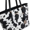 imageMontana West Purses for Women Tote Bag 3Pcs Set Leopard Print Satchel Handbags055 Cow Black