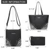 imageMontana West Purses for Women Tote Bag 3Pcs Set Leopard Print Satchel Handbags058 Black