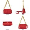 imageMontana West Quilted Handbags for Women Crossbody Bags Trendy Small Purses and Top Handle HandbagsRuby Red