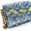 imageMontana West Quilted Handbags for Women Crossbody Bags Trendy Small Purses and Top Handle HandbagsSnake Print Blue