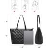 imageMontana West Quilted Tote Bag for Women Large Shoulder Bag Fashion Handbags with Top ZipperAngel Quilted Black