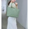 imageMontana West Quilted Tote Bag for Women Large Shoulder Bag Fashion Handbags with Top ZipperBright Light Green