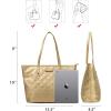 imageMontana West Quilted Tote Bag for Women Large Shoulder Bag Fashion Handbags with Top ZipperCold Quilted Gold
